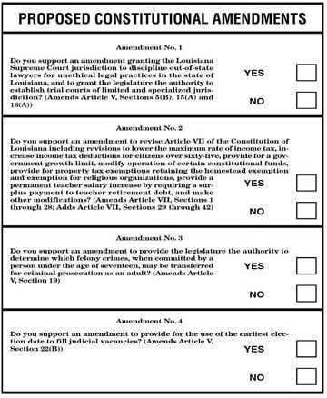 Amendment 2 stays on ballot; lawsuit rejected by Louisiana Supreme Court