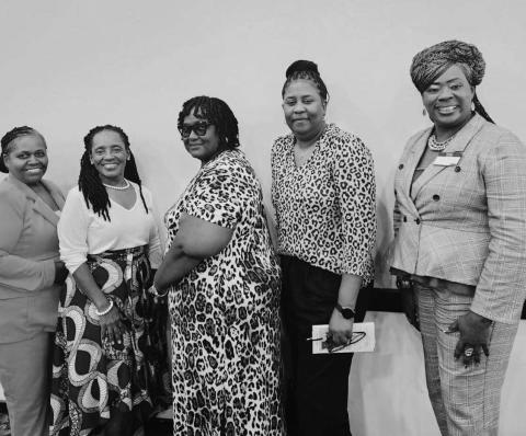 TOWN CLERK Anlynne Gardner, Councilwoman June Gayden, Mayor Loria Hollins, Councilwoman Angela Carter and Councilwoman Catina Branch pictured above.