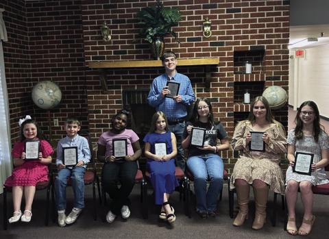 PICTURED ABOVE in no particular order, Baylee Bonds, Jaxson Kelly, Kailee Bennett, Macie Jolly, Willow Smith, Raven Johnson, McKensie Meyers, and Kaden Sanson.