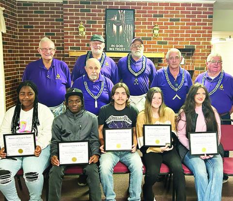 Honesty &amp; Integrity Awards: Left to Right: Miya Fontenot, Garrison Price, Dalton Huthinson, Kellie Book, Cassiday Worley (not shown Jania Fisher)