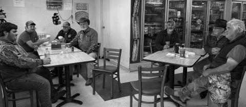 Morning buzz at Sandy Lake Store