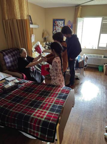 Central High School’s 4H members visited the nursing home to pass out valentines