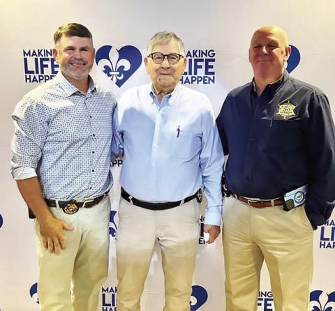 Chief Detective Dewain Littleton, Coroner Raymond Rouse, and Chief Deputy Ben Adams