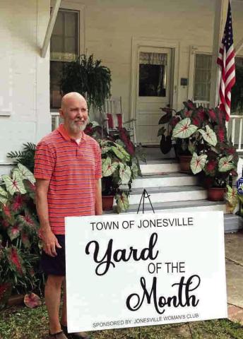 JONESVILLE WOMAN’S Club Yard of the Month surrounds the home of Mike Brown. He resides at 407 First Street in Jonesville.