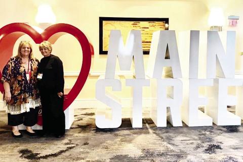 JONESVILLE MAIN Street board members Lenora Schmidt and Mary Edwards.