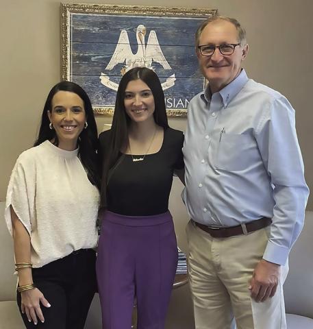 TORI ROBERTS, Callie Ann McEntrye, and Senator Glen Womack working together to bring improvements to Alzheimer’s treatments.
