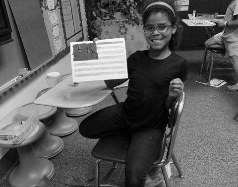 Harrisonburg Elementary third graders celebrate American symbols with creative flag projects