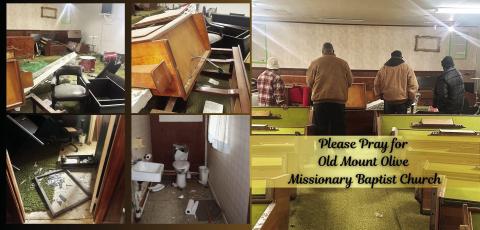 Mt. Olive Baptist Church vandalized; total destruction