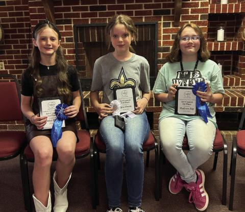 PICTURED ABOVE in no particular order, Kinley Hardie, Ayva Owens, and Madysen Day.