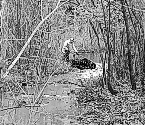 CATAHOULA PARISH Police Jury barn employees worked Monday cleaning out a beaver dam on Masters Road. Barn Superintendent Buck Atkins and crews raced to beat Monday’s rain to head off possible flooding.