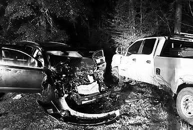 SCENE OF accident on Coldiron Road pictured above.