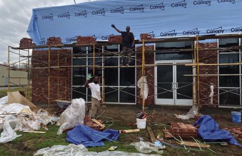 New washertia in Jonesville under construction