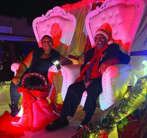 JADE O’STEEN Amond is pictured above with her Dad, Ken O’Steene at the Joneville Christmas parade.