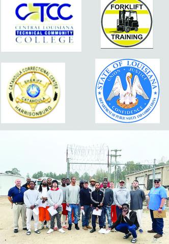 Catahoula Correctional Center and Catahoula Parish Sheriff’s Department graduate 24 inmates in Forklift Certification Program