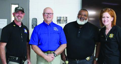 CCC DEPUTY Warden Chirs Barlow, Sheriff Toney Edwards, Warden Gary Allen, and Chief of Corrections Pam Patten.
