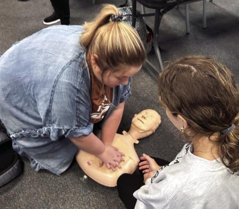 HHS students learn a new life saving skill
