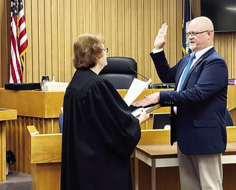 Seventh Judicial Court Judge, Kathy Johnson and Sheriff Toney Edwards