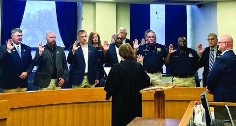 DETECTIVES AND ADMINISTRATION taking oath of office