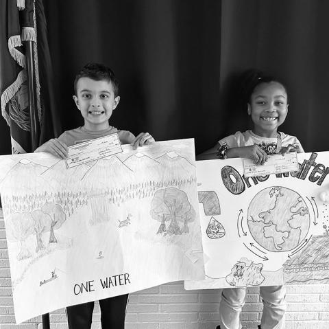 Kaiden Carroll 4th grade Jonesville Elem. 2nd place in 4-6 grade group. &amp; Shavae Branch 2nd grade Jonesville, Elem 1st place in 2-3 grade
