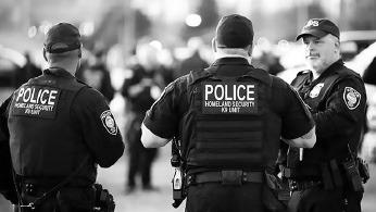 DHS Federal Protective Service K9 unit officers work to secure the Super Bowl at Caesars Superdome in New Orleans on Feb. 1, 2025. Photo: Tia Dufour / U.S. Department of Homeland Security / Public Domain