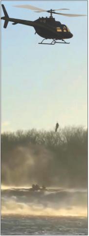 Successful air rescue at Saline Larto Lake