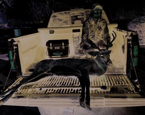 BRISTOL CARROLL pictured above with her first deer.