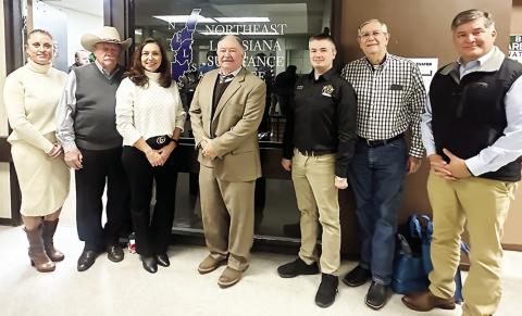 SEVENTH JUDICIAL Court Administrator Trish Crawford, NELSA Board Member Jerry Philley, NELSA Executive Director Gloria Wright, Judge John Reeves, NELSA Board Member David Rigdon, Judge Glynn Strong and District Attorney Brad Burget.