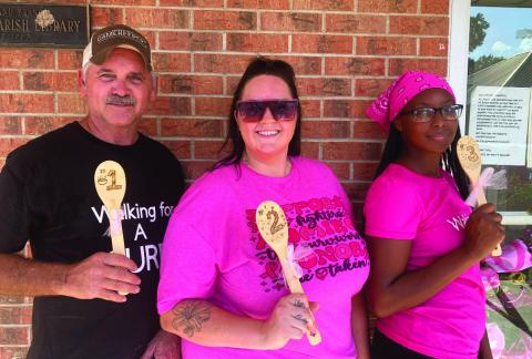 WITH A combination of friends, fixing’s galore and spoonful’s of flavor the judges taste buds were thrilled! Although it was a difficult decision to make the judges made their call and named the top three winners of the Chili Cook Off. Pictured above from left to right first place winner Randy Perry, second place winner Heather Perry, and third place winner Janisha Smith.